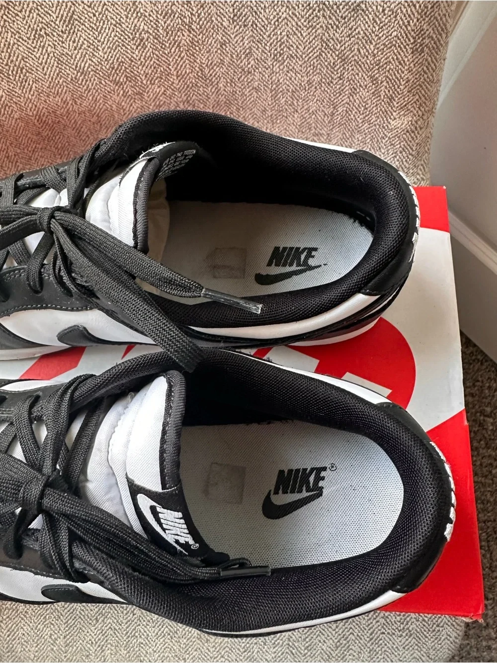 Nike Black and White Dunk Low Retro